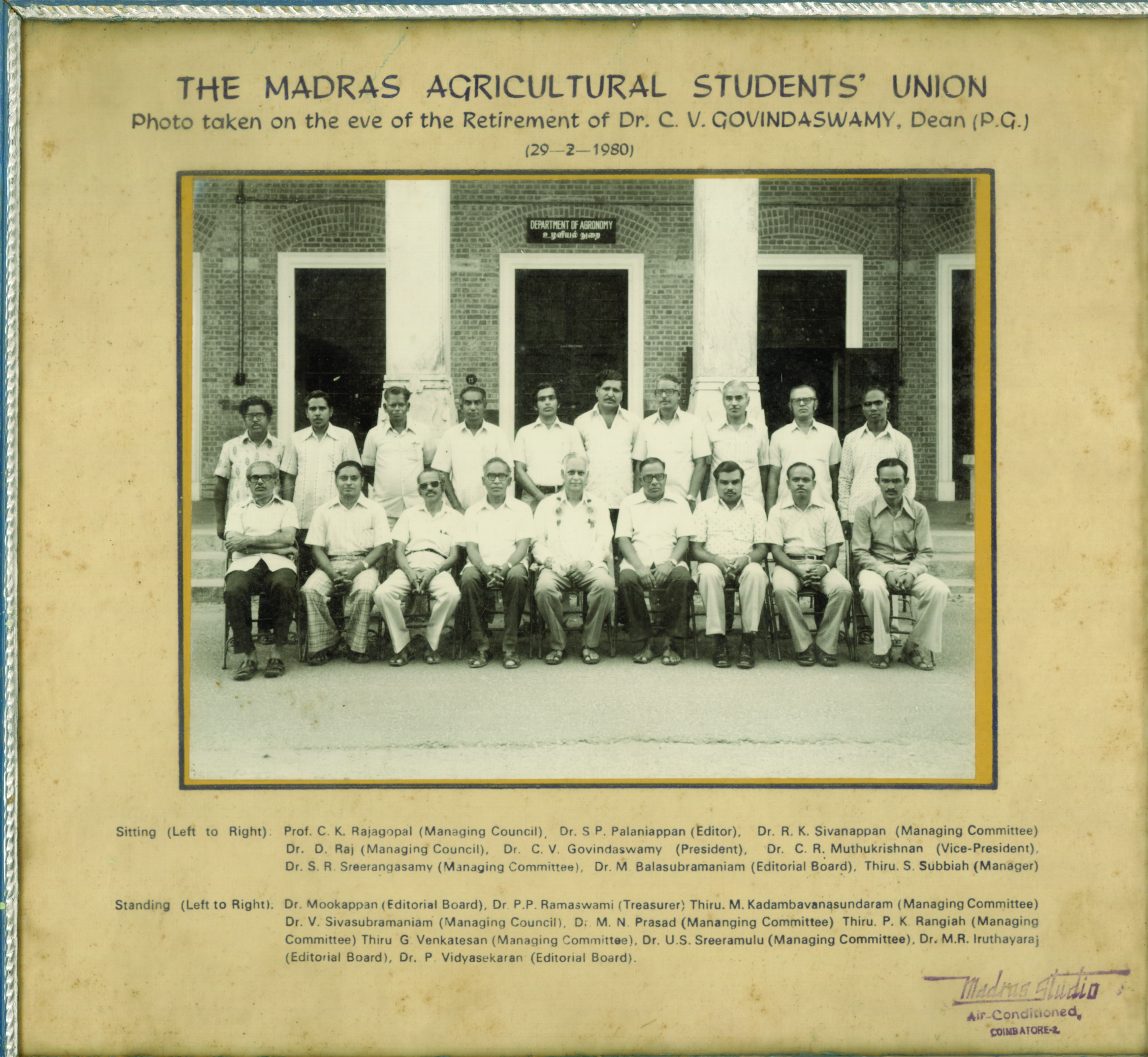 Madras Agricultural Journal